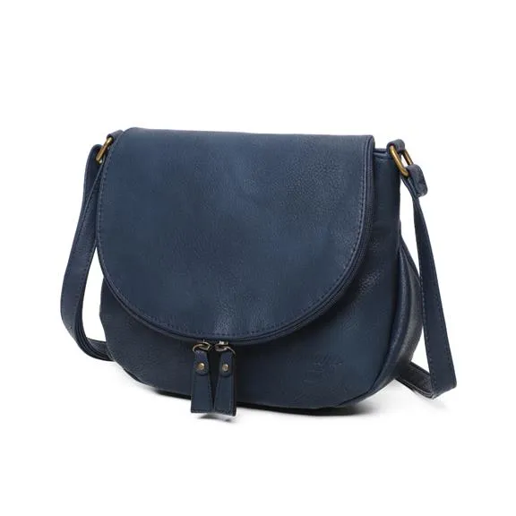 Arsayo Bag The Messenger Vegan Eco-Leather Navy Blue