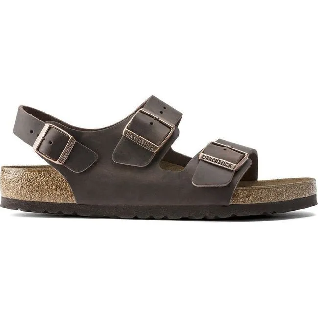 Birkenstock Unisex Milano Habana Oiled Leather Sandal