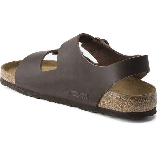 Birkenstock Unisex Milano Habana Oiled Leather Sandal