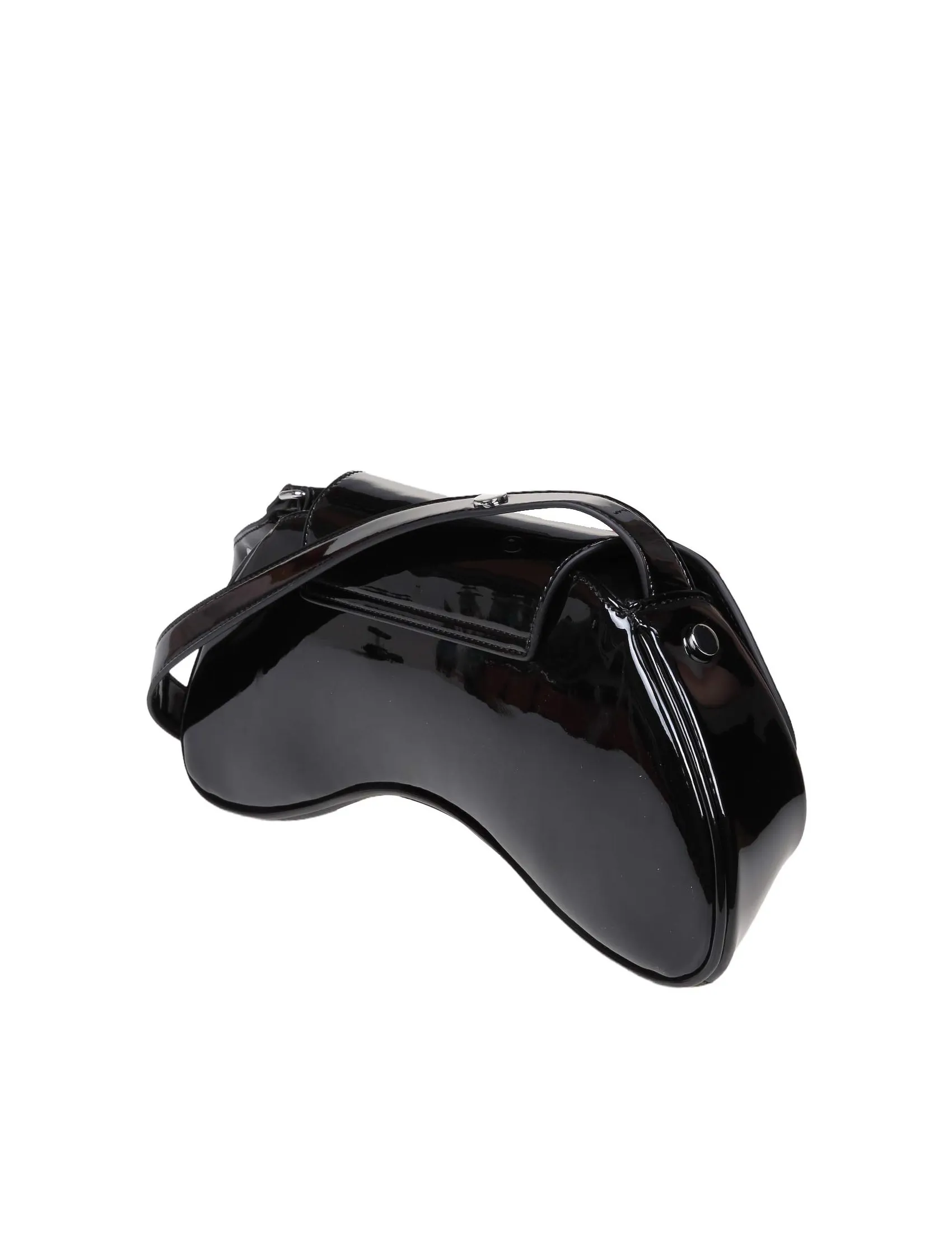 DIESEL PLAY SHOULDER BAG GLOSSY BLACK COLOR