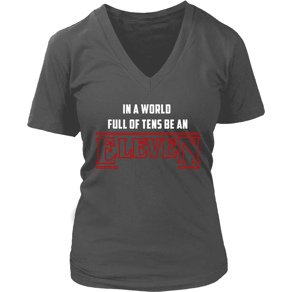 'EleveN' V-neck Tshirt
