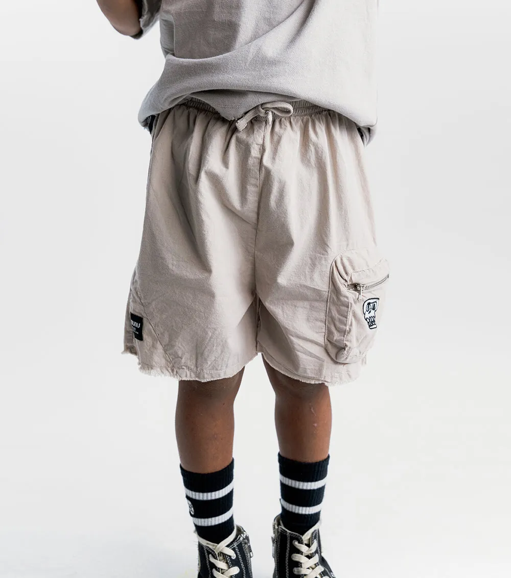 feather cargo shorts