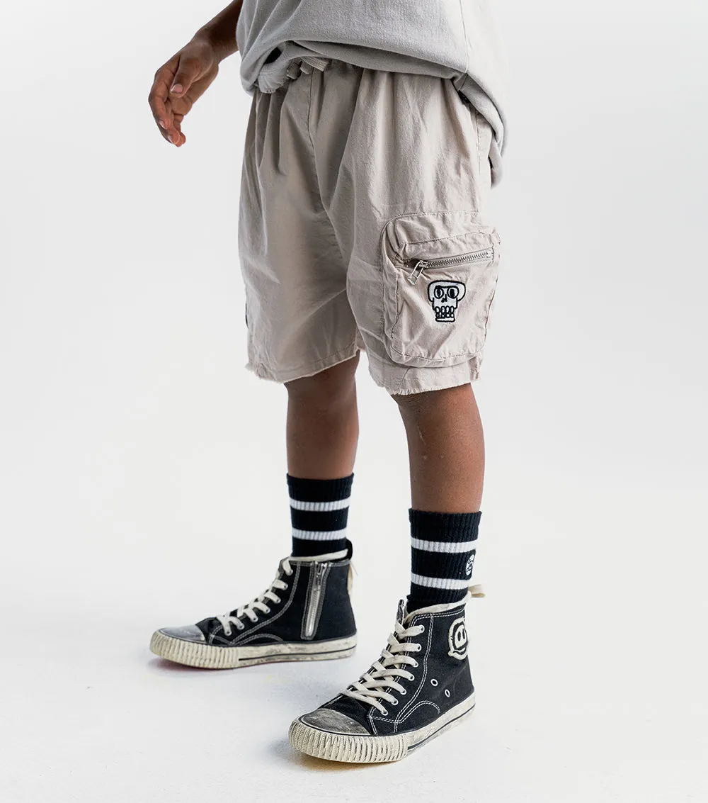 feather cargo shorts