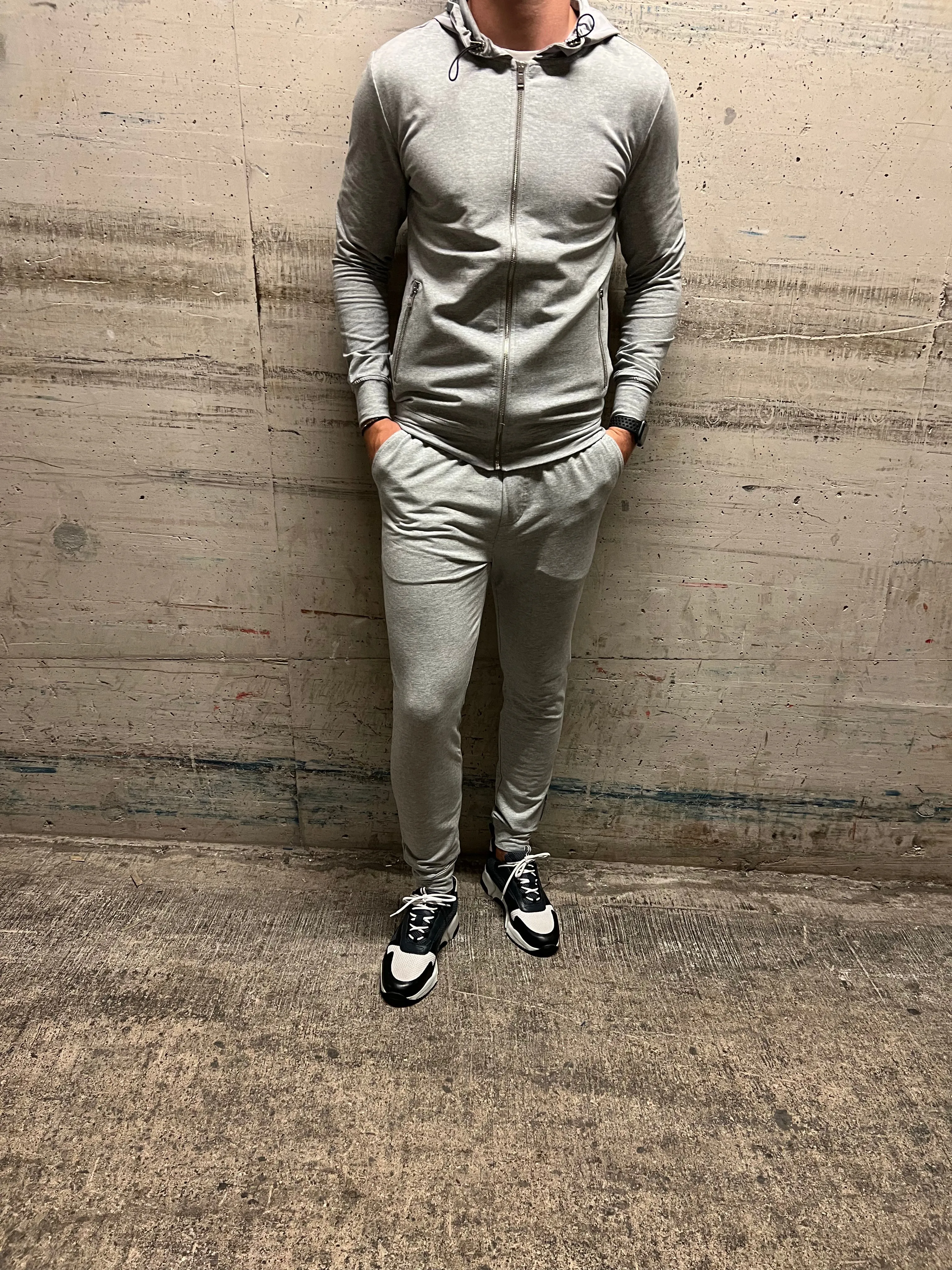 Grey Hybrid Zip Jacket