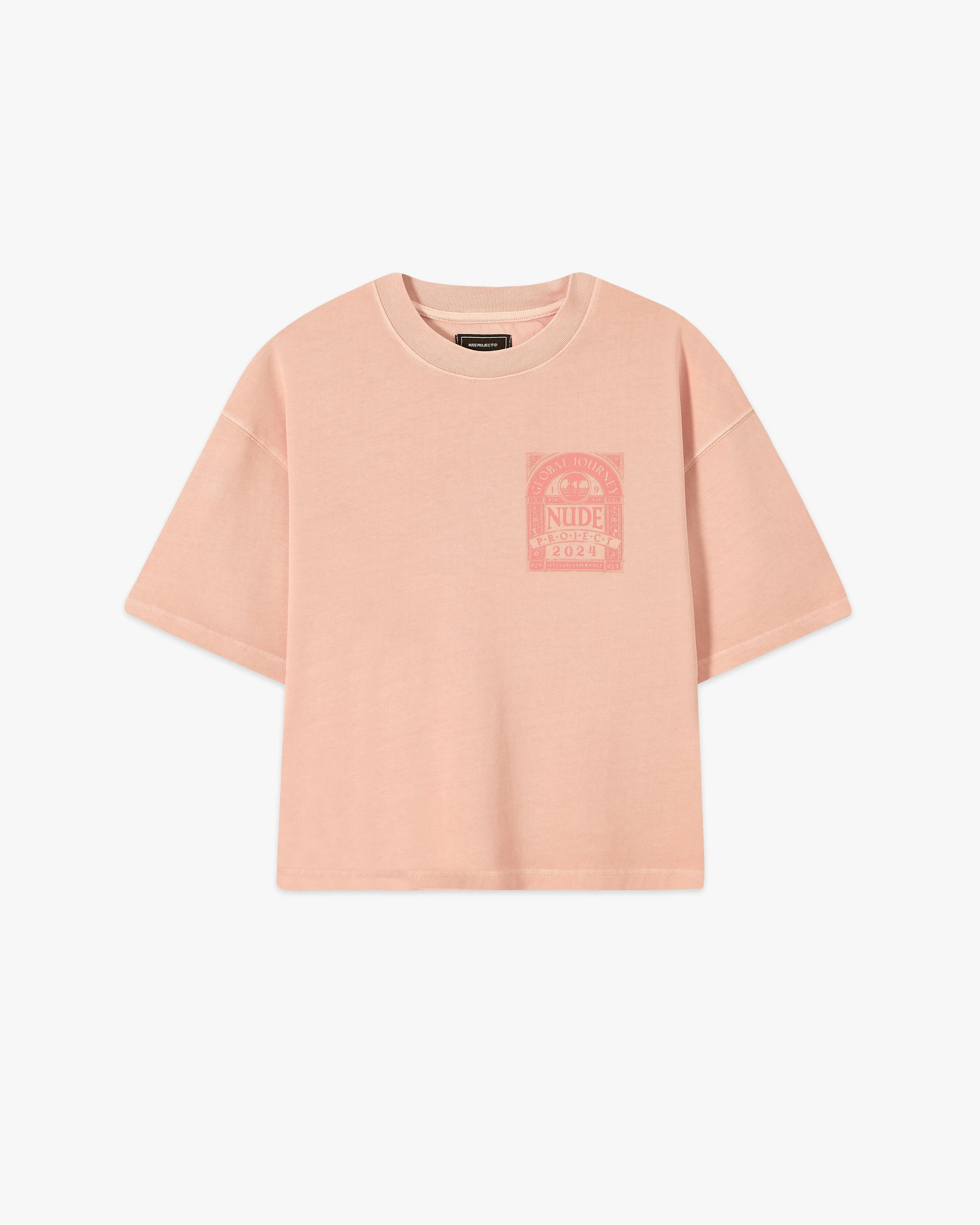JOURNEY BOXY TEE PEACH