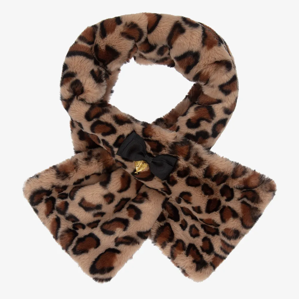 Leopard Faux Fur Scarf (90cm)
