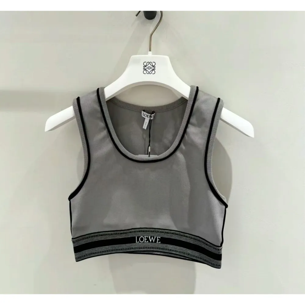 LOEWE  |Street Style Plain Logo Cropped Tops Tanks & Camisoles