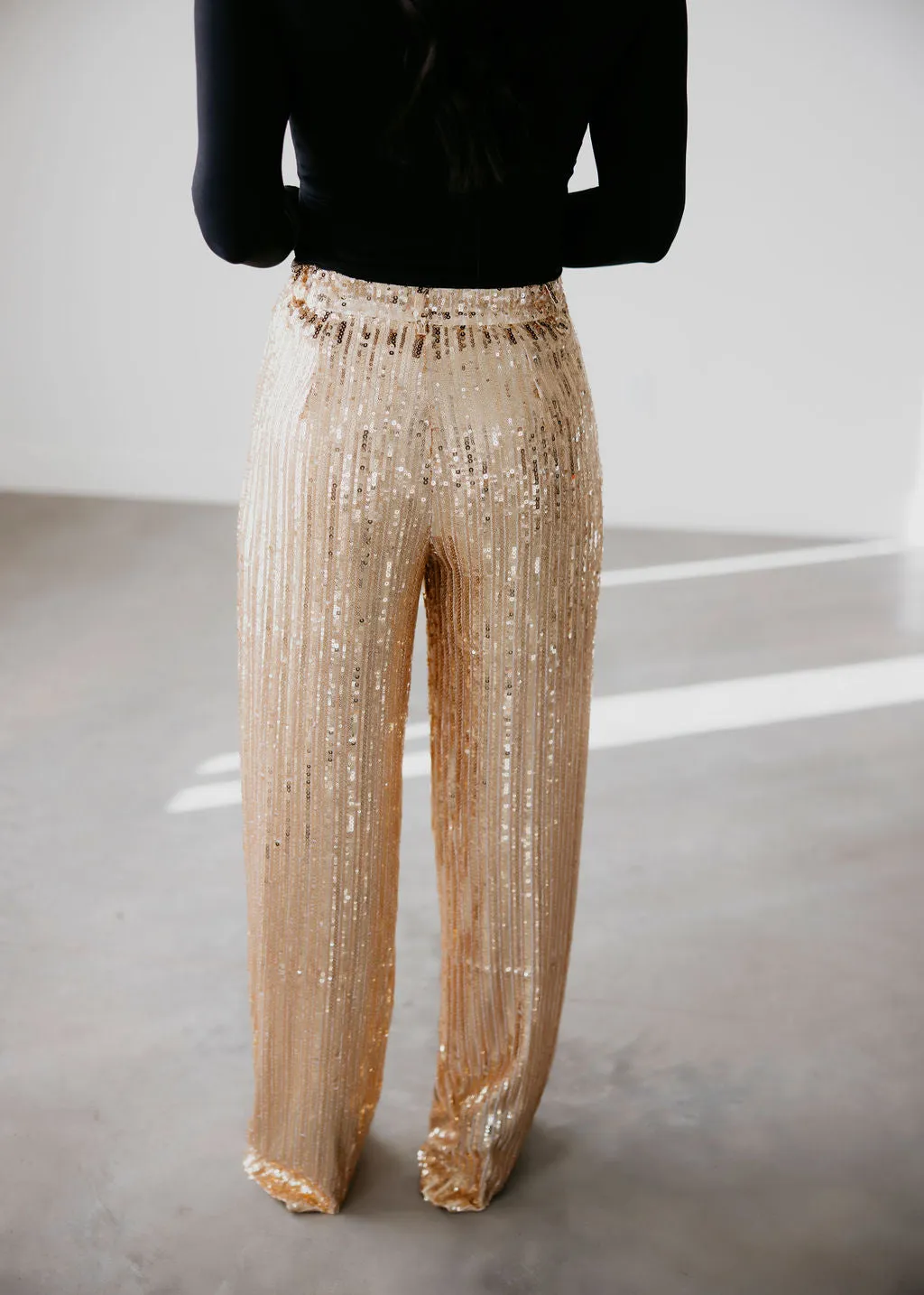 Luma Sequin Wide Leg Pants
