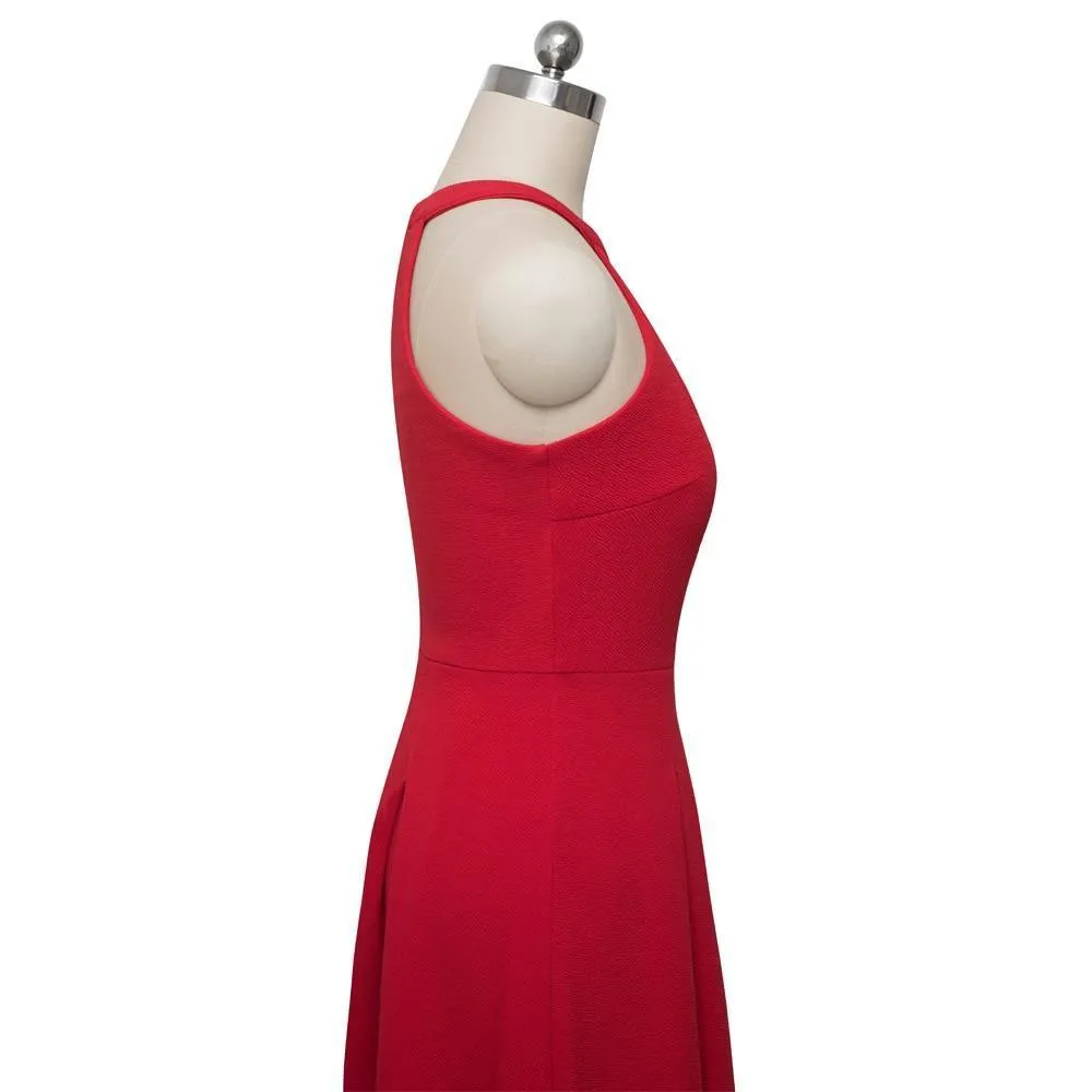 Runway Sleeveless Flare Dress
