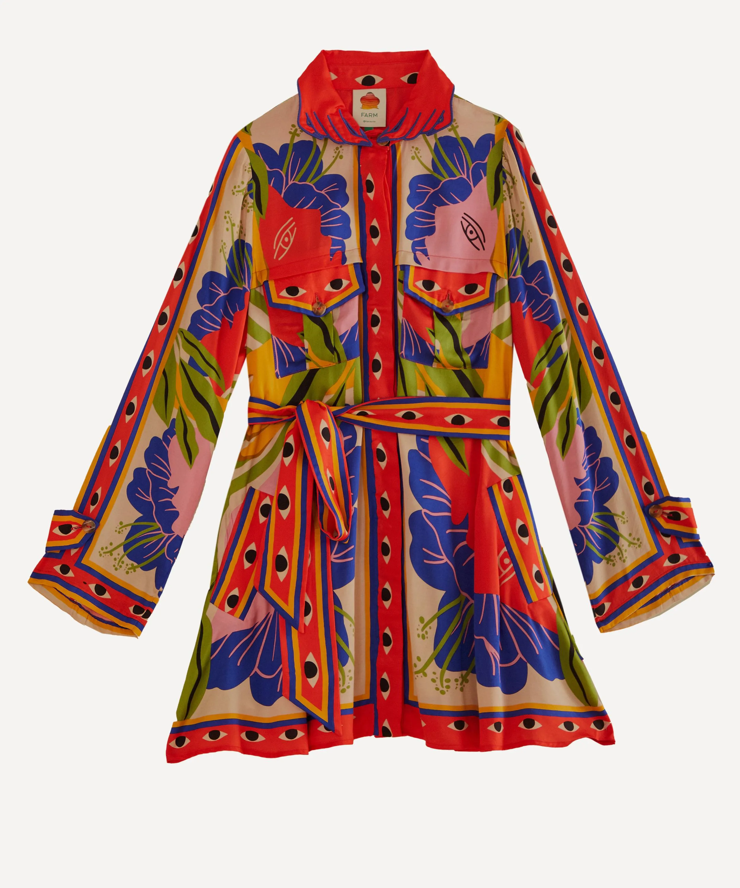 Surreal Scarf Sand Mini Dress