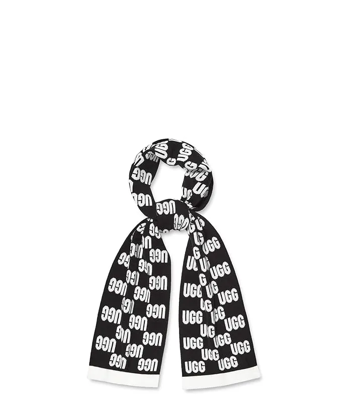 UGG Checked UGG Logo Scarf
