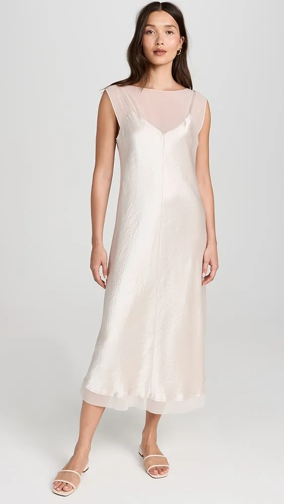 Vince   Chiffon Layered Slip Dress 